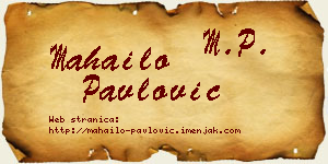 Mahailo Pavlović vizit kartica
